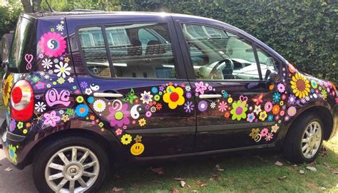 FLOWER POWER car decal stickers by Hippy Motors: vw beetle flower car stickers makes everyone ...