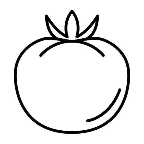 Premium Vector | Tomato with leaves vector icon design flat icon