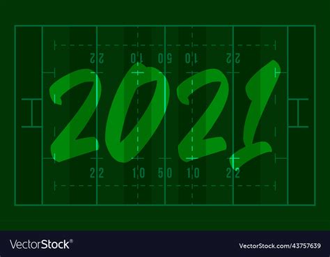 2021 happy new year american football field Vector Image