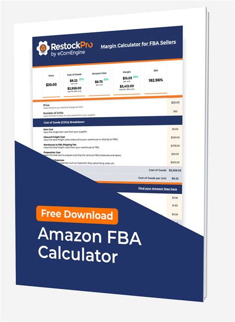 Amazon FBA Calculator - Free Excel Spreadsheet for Sellers