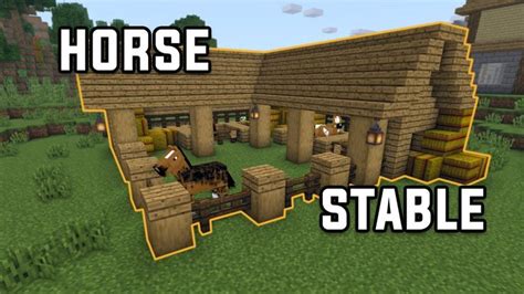 How to make a Horse Stable in Minecraft | Minecraft farm, Minecraft, Minecraft tutorial