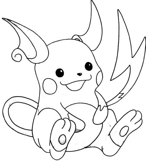 Cute Raichu Coloring Page: Cute Raichu Coloring Page | Coloriage ...