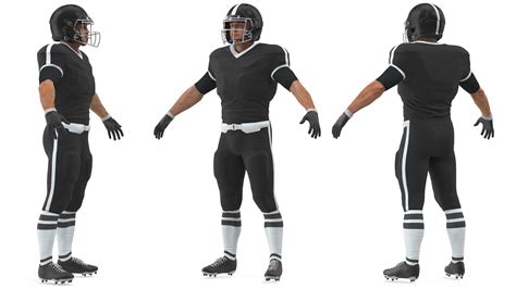 Black Uniform Football Player Rigged 3D Model $189 - .max - Free3D