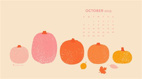 October 2019 Pumpkin Calendar Wallpaper - Sarah Hearts