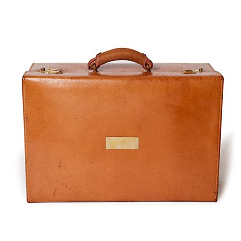 Small Leather Vintage Briefcase - Sautter of Mount Street