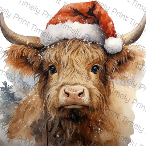 Highland Cow PNG Christmas Ornament Christmas Gifts Christmas - Etsy