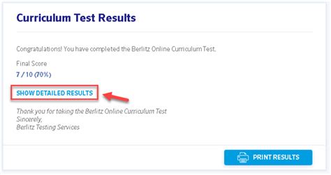 USER GUIDE: BERLITZ ONLINE CURRICULUM TEST : Berlitz Internal Support