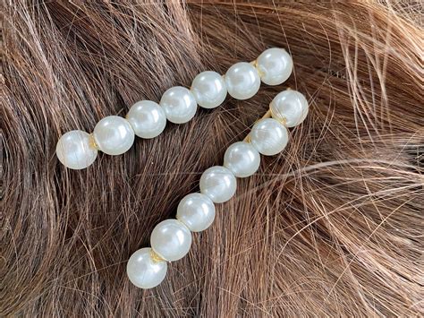 Pearl hair pins - set of two in 2020 | Pearl hair pins, Hair pins, Glass pearls