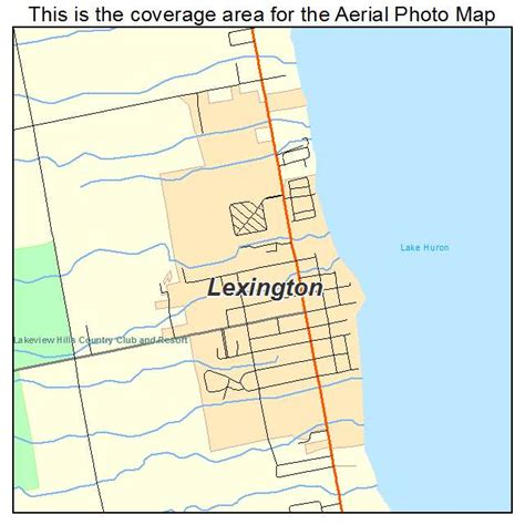 Aerial Photography Map of Lexington, MI Michigan