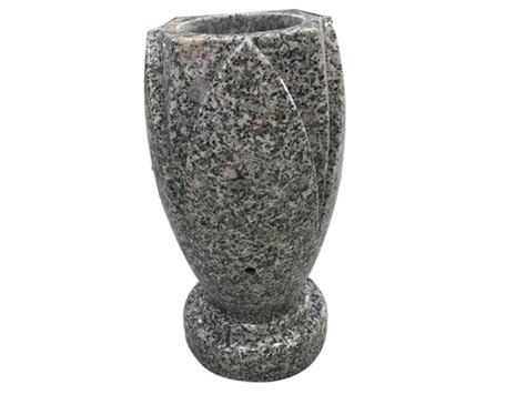 Simple White Granite Cemetery Vases For Headstone - Huian Boda Stone ...