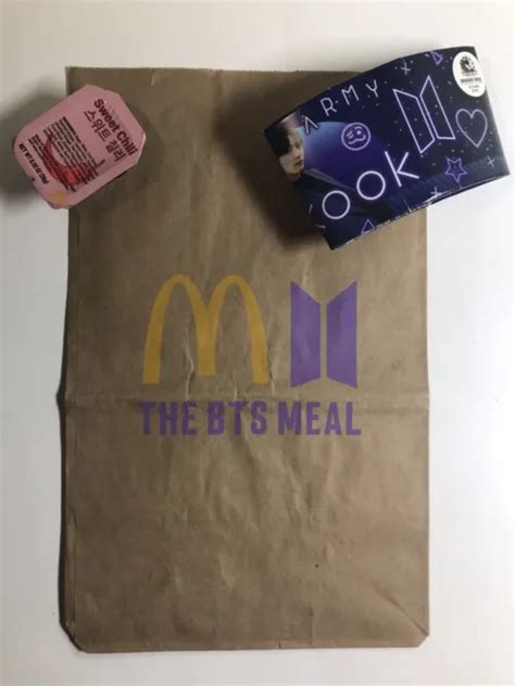 BTS MCDONALD’S BAG Limited Edition Logo “The BTS Meal” w/ Jungkook Cup ...