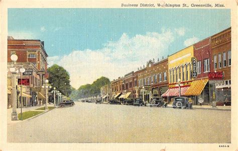 Greenville Massachusetts Business District Washington Street Postcard ...