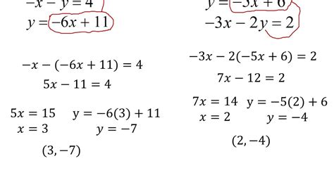 Solving Systems of Linear Equations with Substitution - YouTube