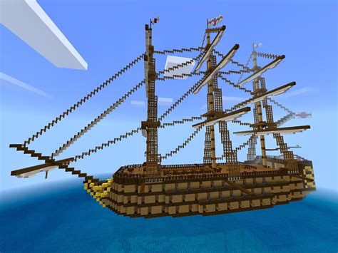 Man o’ War ship built on Bedrock Edition : r/Minecraft