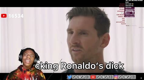 IshowsSpeed Reacts Messi message To Ronaldo Video - YouTube