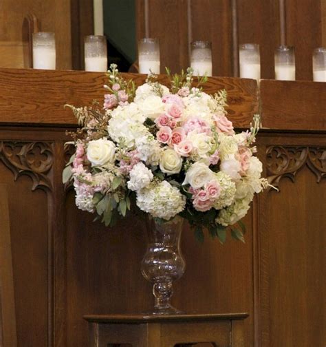 Church Altar Wedding Flower Arrangement | Ceremony flowers, Altar ...