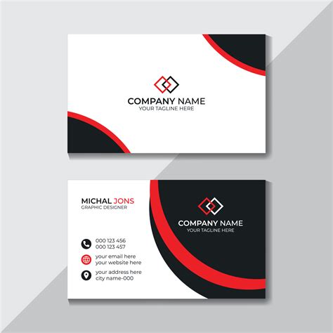 Modern Professional Business Card, Creative and Simple Business Card, Business Card Design ...