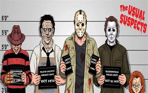 Comics funny freddy krueger jason voorhees michael myers the usual suspects leatherface 1600× ...