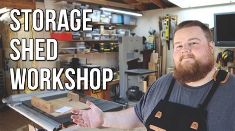 Storage Shed Shop Tour - 2020 Small Workshop Tour | Woodworking Woodturning DIY - YouTube