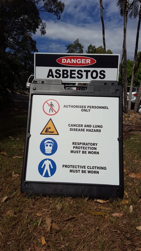 Asbestos Danger sign and stand - Asbestos removal signs - Australia