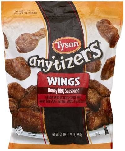 Tyson Honey BBQ Seasoned Wings - 28 oz, Nutrition Information | Innit