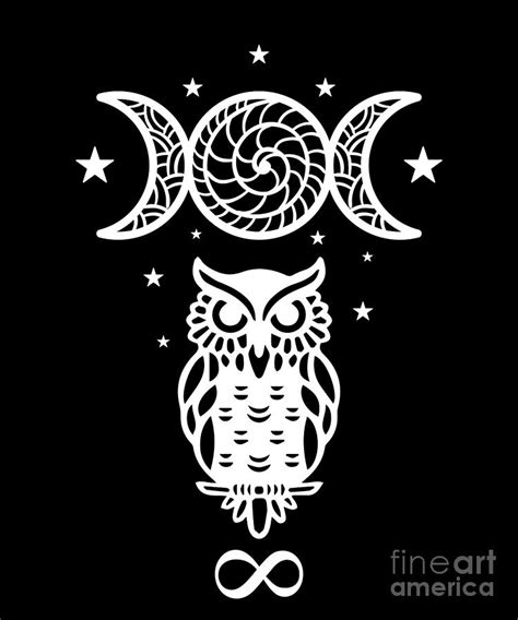 Pagan Art Symbols Of Hecate Moon Goddess Drawing by Noirty Designs ...