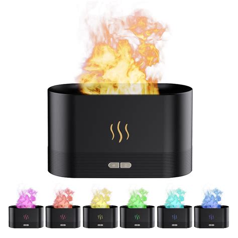 Realistic Flame Humidifier Aroma Essential Oil Diffuser 180ml – Kinscoter