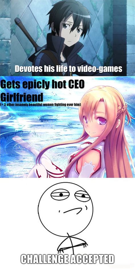 Asuna: Devotes her time to video games. Get hot boyfriend. Challenge ...