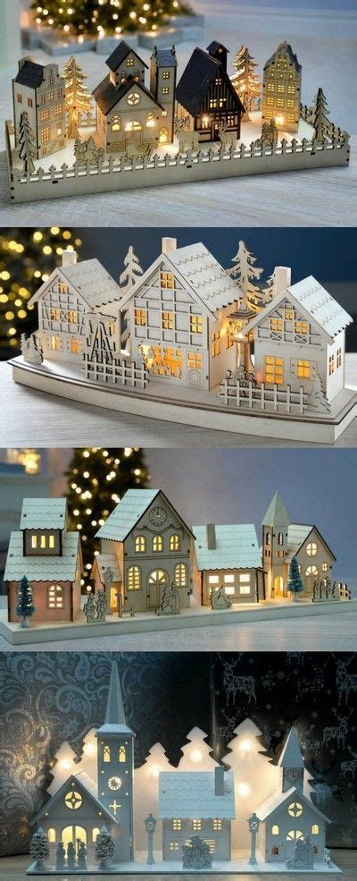 Wooden Christmas Village Scenes - Christmas Villages | Diy christmas ...