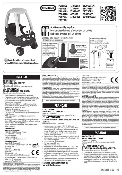 LITTLE TIKES 172182E3 MANUAL Pdf Download | ManualsLib