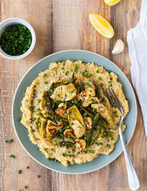 Vegan Risotto with Quinoa, Asparagus and Cauliflower