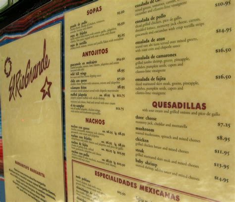 El Rio Grande restaurant menu | El Rio Grande restaurant, 3r… | Flickr