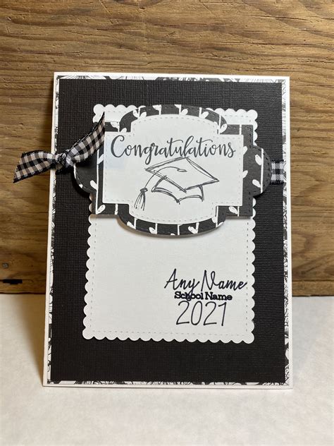 Personalized Graduation Card Choose Your Colors High | Etsy in 2021 ...