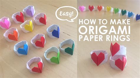 Paper Rings | Origami Heart Ring Tutorial | How to make a Paper Heart Ring | Easy Origami - YouTube