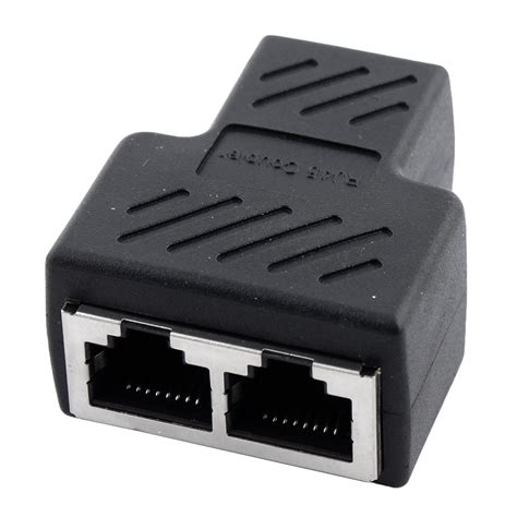 RJ45 1 to 2 Port Female to Female Network Ethernet Socket LAN Splitter Adapter - Walmart.com