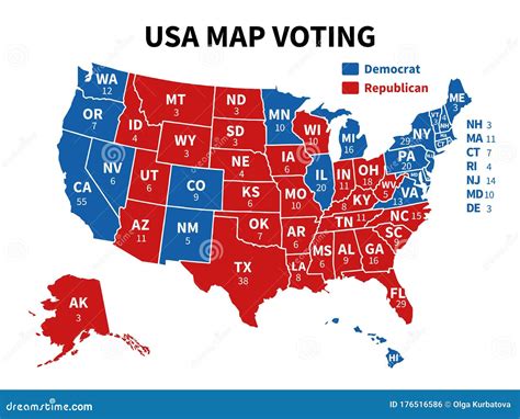 USA Electoral Map Stock Photo | CartoonDealer.com #114294114