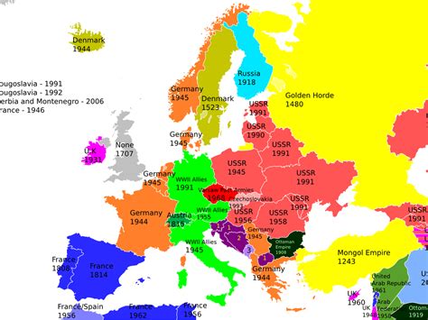 Map Of Europe After World War Ii