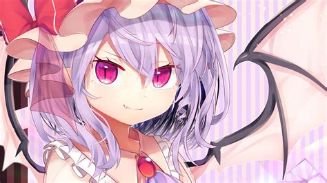 Touhou Girl Purple Eyes Remilia Scarlet Touhou White Hair HD Anime Wallpapers | HD Wallpapers ...