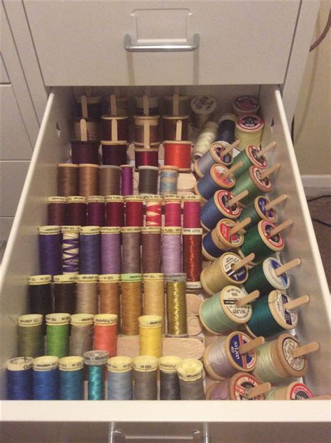 Thread spool / cotton reel organiser / holder storage made from craft ...
