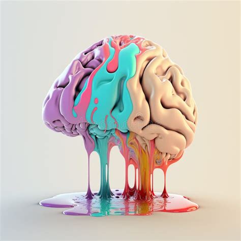 Viscosity Melting of a Brain by Generative Ai Stock Image - Image of concept, melt: 267853209