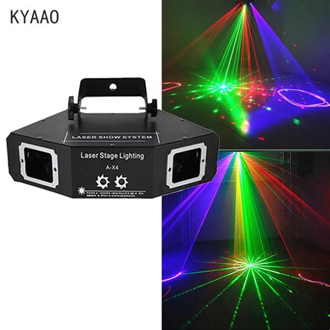 disco laser light RGB full color beam light dj effect projector scanner laser stage lighting-in ...