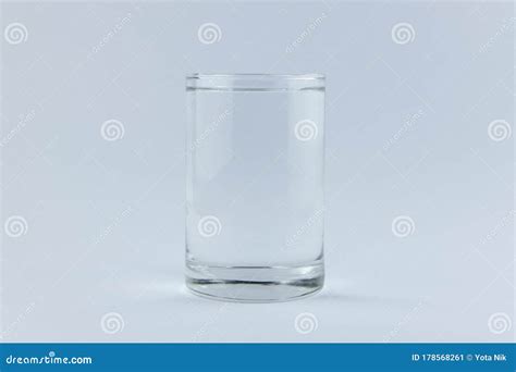 Drinking Water in Glass on White Background As for Food and Drink Stock ...