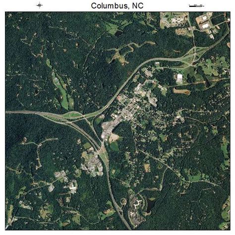 Aerial Photography Map of Columbus, NC North Carolina