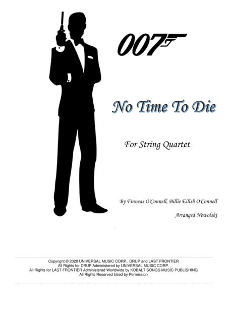 No Time To Die (arr. Newolski) Sheet Music | Billie Eilish | String Quartet