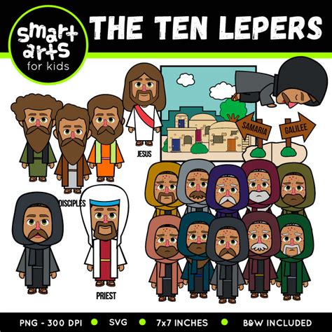 The 10 Lepers Clip Art - Educational Clip Arts and Bible Stories