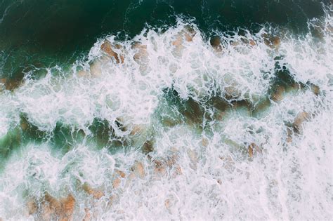 Aerial View of Ocean Waves · Free Stock Photo