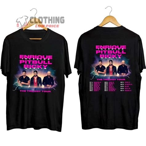 Enrique Iglesias - Pitbull - Ricky Martin The Trilogy Tour 2023 Merch ...