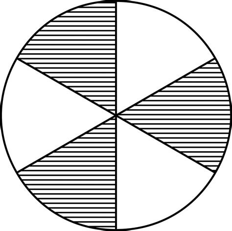 Fraction Pie Divided into Sixths | ClipArt ETC