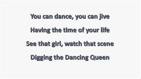 ABBA- Dancing Queen (lyrics) - YouTube