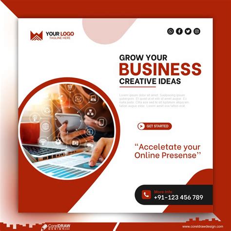 Download Your Business Grow Flyer Template Design | CorelDraw Design ...